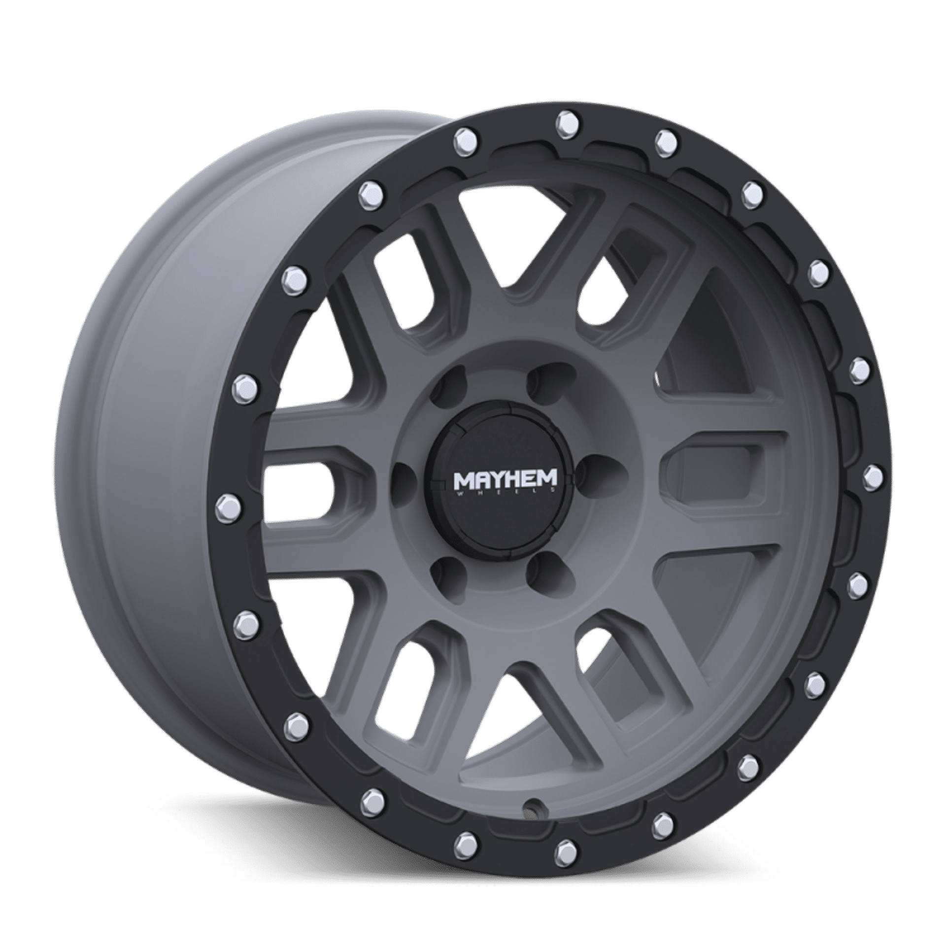 Picture of Mayhem 8304 Delta 20x9 - 8x170 BP - -12mm Offset - 125-2mm Hub Matte Gunmetal- Matte Black Lip Wheel