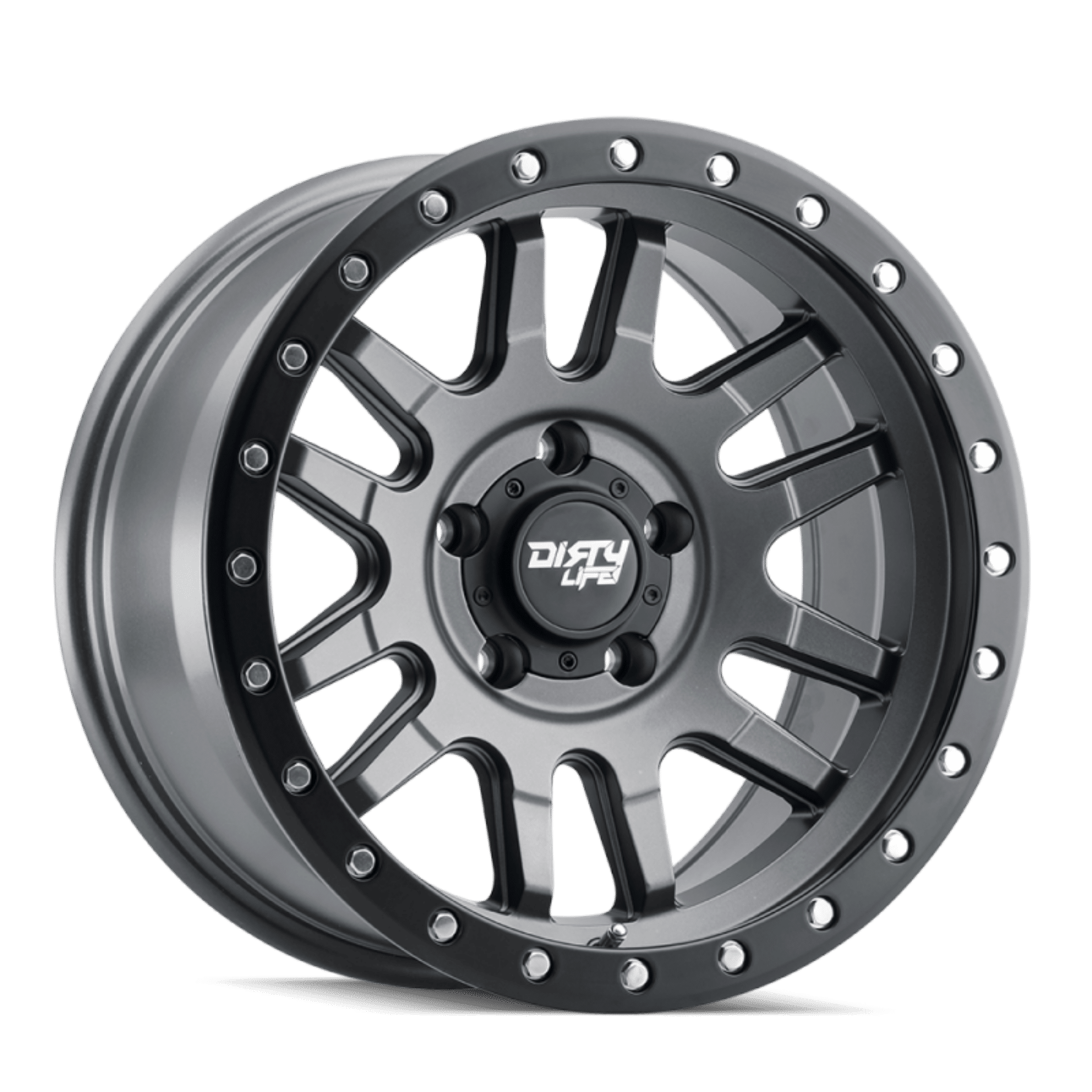 Picture of Dirty Life 9309 Canyon Pro 17x9-6x139-7 BP-0mm Offset-106mm Hub Satin Graphite Whl - Beadlock