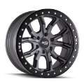 Picture of Dirty Life 9303 DT-1 17x9-5x127 BP--12mm Offset-78-1mm Hub Matte Gunmetal Wheel - Simulated Rashring