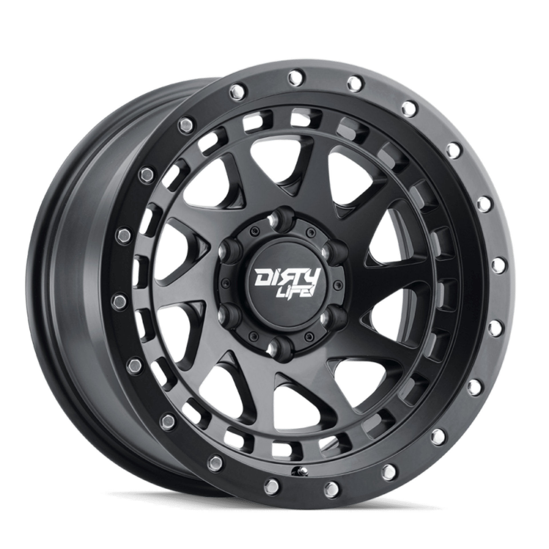 Picture of Dirty Life 9311 Enigma Pro 17x9-8x165-1 BP--12mm Offset-130-8mm Hub Matte Blk Wheel - Beadlock