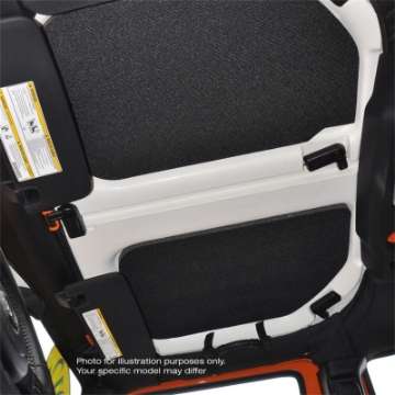Picture of DEI 11-18 Jeep Wrangler JK 2-Door Boom Mat Complete Headliner Kit - 6 Piece - Black Leather Look
