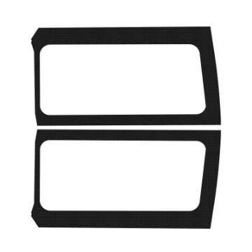 Picture of DEI 18-23 Jeep Wrangler JL 2-Door Boom Mat Rear Side Window Trim - 2 Piece - Black