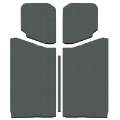 Picture of DEI 18-23 Jeep Wrangler JL 2-Door Boom Mat Headliner - 5 Piece - Gray