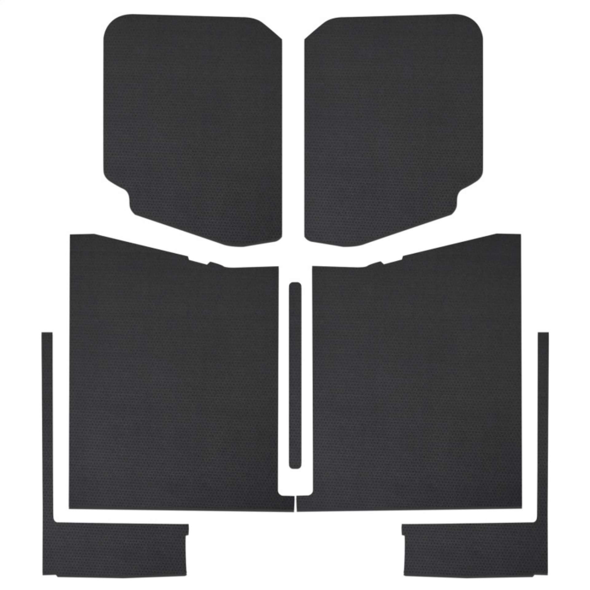 Picture of DEI 20-22 Jeep Gladiator JT 4-Door Boom Mat Complete Headliner Kit - 7 Piece - Black Leather Look