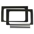 Picture of DEI 18-23 Jeep Wrangler JL 4-Door Boom Mat Rear Side Window Trim - 4 Piece - Black Leather Look