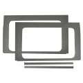 Picture of DEI 18-23 Jeep Wrangler JL 4-Door Boom Mat Rear Side Window Trim - 4 Piece - Gray Leather Look