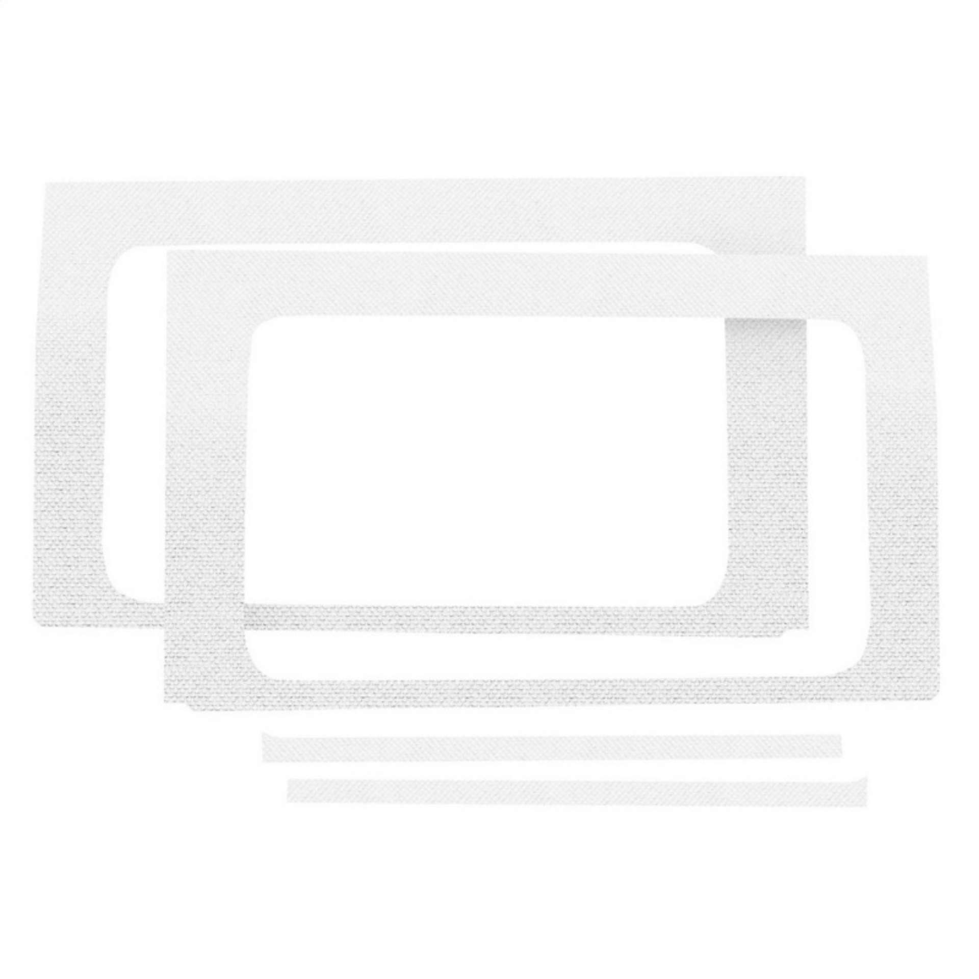 Picture of DEI 18-23 Jeep Wrangler JL 4-Door Boom Mat Rear Side Window Trim - 4 Piece - White