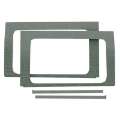 Picture of DEI 18-23 Jeep Wrangler JL 4-Door Boom Mat Rear Side Window Trim - 4 Piece - Gray