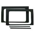 Picture of DEI 18-23 Jeep Wrangler JL 4-Door Boom Mat Rear Side Window Trim - 4 Piece - Black