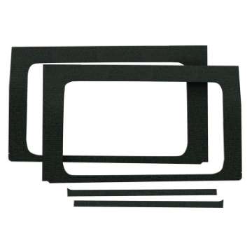 Picture of DEI 18-23 Jeep Wrangler JL 4-Door Boom Mat Rear Side Window Trim - 4 Piece - Black