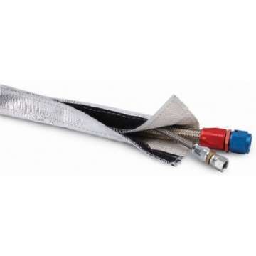 Picture of DEI Heat Shroud 1in I-D- x 3ft - Aluminized Sleeving - Hook and Loop Edge