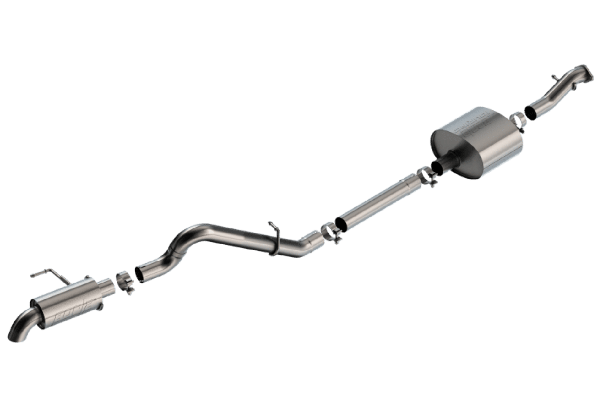 Picture of Borla 21-22 Ford Bronco 2-7L 2DR-4DR T-304 Stainless Steel Cat-Back Touring Exhaust - Brushed