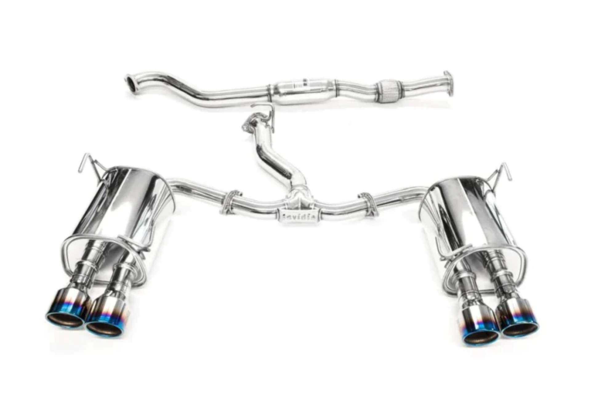 Picture of Invidia 2022+ Subaru WRX Q300 Rolled Titanium Tip Cat-Back Exhaust