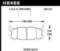 Picture of Hawk 01-05 Mazda Miata 1-8L Base Pads Only Rear ER-1 Brake Pads