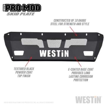 Picture of Westin 15-19 Chevrolet Silverado 2500-3500 Pro-Mod Skid Plate - Textured Black