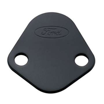 Picture of Ford Racing Fuel Pump Block Off Plate - Black Crinkle Finish w- Ford Oval