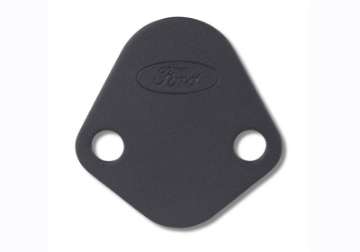 Picture of Ford Racing Fuel Pump Block Off Plate - Black Crinkle Finish w- Ford Oval