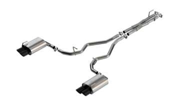 Picture of Borla 19-22 Ford Explorer 3-0L V6 AT AWD 4DR 2-25in ATAK Catback Exhaust - Black Chrome Tip