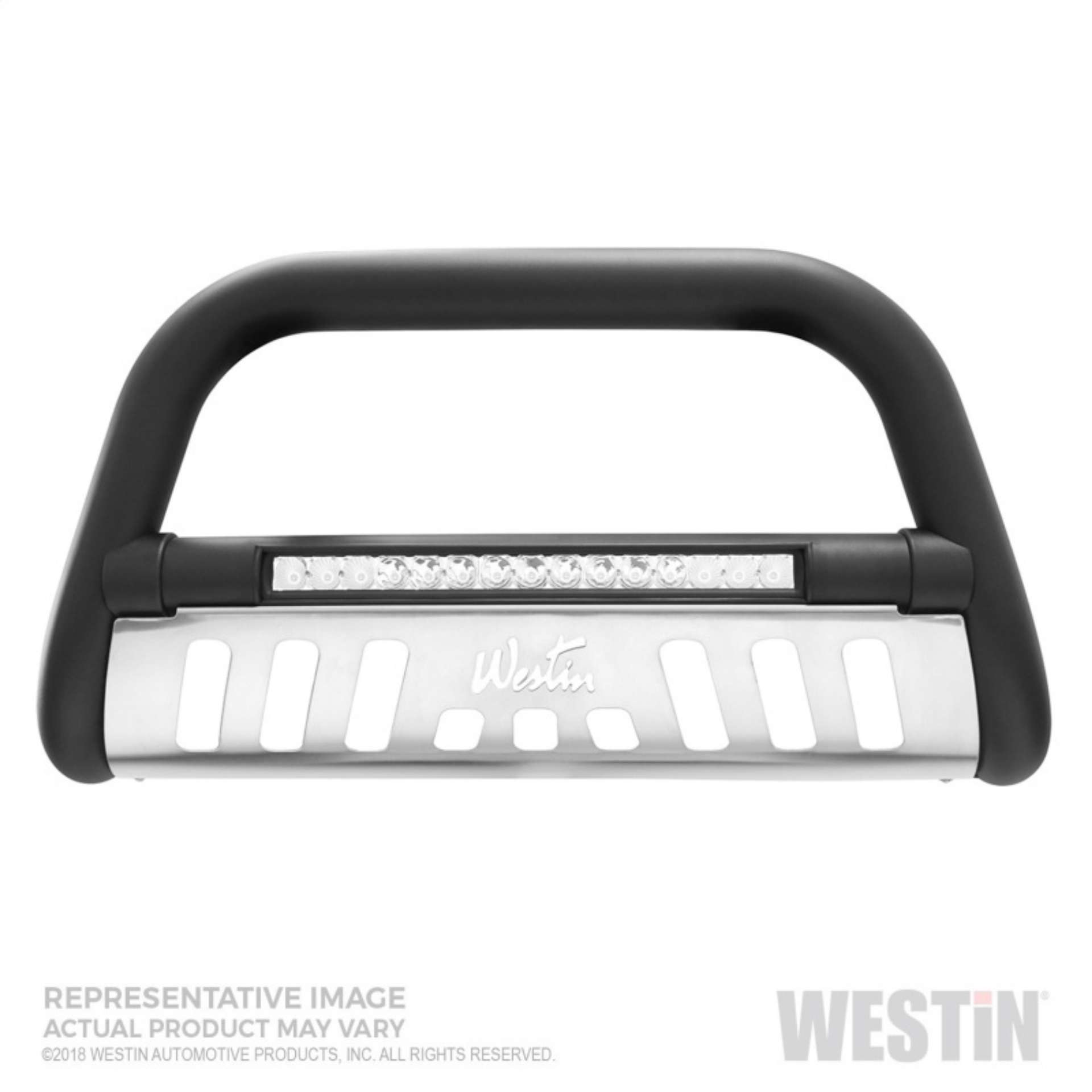 Picture of Westin 19-20 Chevrolet Silverado 1500 Excl- 2019 Silverado LD Ultimate Bull Bar - Textured Black