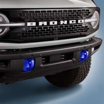 Picture of Ford Racing 2021+ Bronco Front Bumper Tow Hooks - Blue Pair