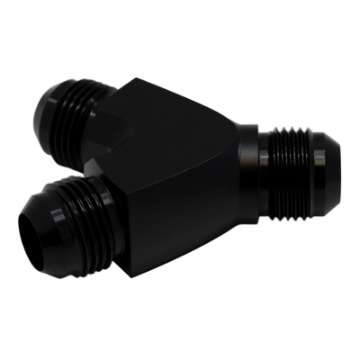 Picture of DeatschWerks 10AN Male Flare to 10AN Male Flare to 10AN Male Flare Y Fitting - Anodized Matte Black