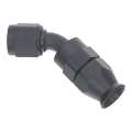 Picture of DeatschWerks 6AN Female Swivel 45-Degree Hose End PTFE Incl 1 Olive Insert - Anodized Matte Black