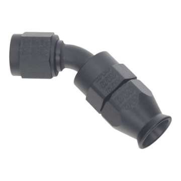 Picture of DeatschWerks 6AN Female Swivel 45-Degree Hose End PTFE Incl 1 Olive Insert - Anodized Matte Black