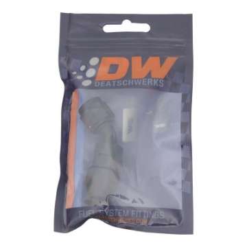 Picture of DeatschWerks 6AN Female Swivel 45-Degree Hose End PTFE Incl 1 Olive Insert - Anodized Matte Black