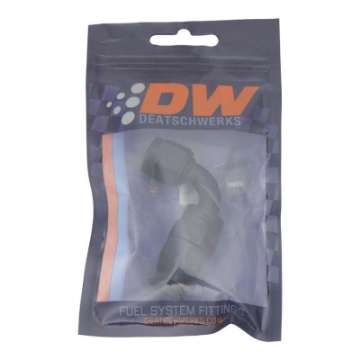 Picture of DeatschWerks 6AN Female Swivel 90-Degree Hose End PTFE Incl 1 Olive Insert - Anodized Matte Black