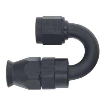 Picture of DeatschWerks 6AN Female Swivel 180-Degree Hose End PTFE Incl Olive Insert - Anodized Matte Black