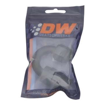 Picture of DeatschWerks 8AN Female Swivel 180-Degree Hose End PTFE Incl Olive Insert - Anodized Matte Black