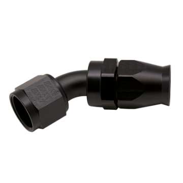 Picture of DeatschWerks 10AN Female Swivel 45-Degree Hose End PTFE Incl Olive Insert - Anodized Matte Black