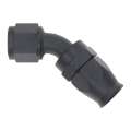 Picture of DeatschWerks 10AN Female Swivel 45-Degree Hose End PTFE Incl Olive Insert - Anodized Matte Black