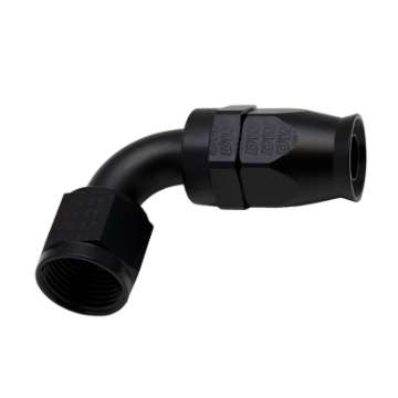 Picture of DeatschWerks 10AN Female Swivel 90-Degree Hose End PTFE Incl Olive Insert - Anodized Matte Black