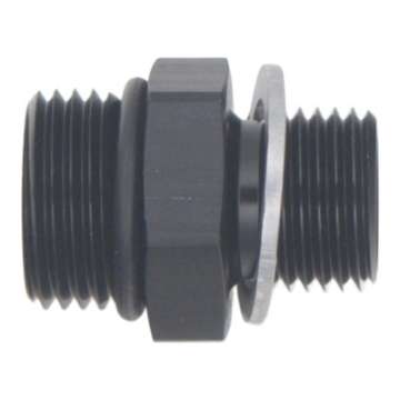 Picture of DeatschWerks 8AN ORB Male to M16 X 1-5 Metric Male Incl O-Ring and Washer - Anodized Matte Black