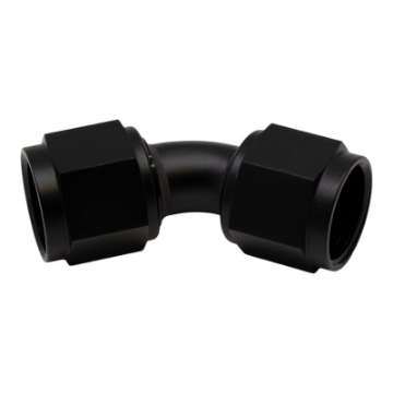 Picture of DeatschWerks 10AN Flare Female Swivel 45-Degree to 10AN Flare Female Swivel - Anodized Matte Black