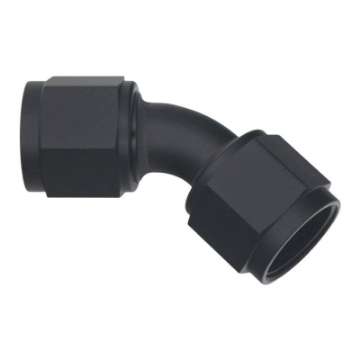 Picture of DeatschWerks 10AN Flare Female Swivel 45-Degree to 10AN Flare Female Swivel - Anodized Matte Black