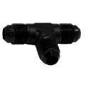 Picture of DeatschWerks 6AN Male Flare to 6AN Male Flare to 6AN Male Flare Tee Fitting - Anodized Matte Black