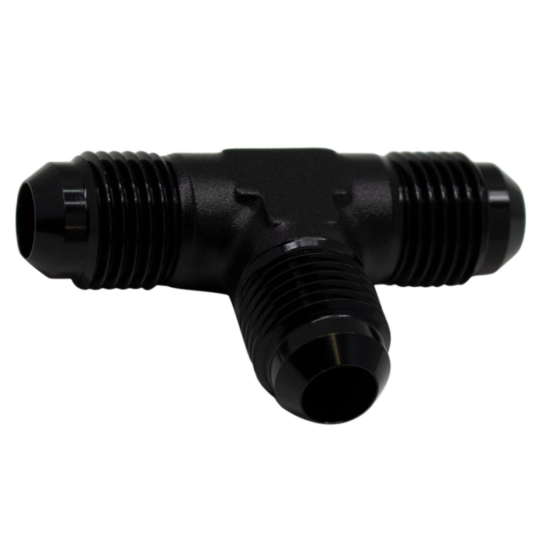 Picture of DeatschWerks 6AN Male Flare to 6AN Male Flare to 6AN Male Flare Tee Fitting - Anodized Matte Black