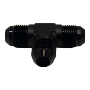 Picture of DeatschWerks 8AN Male Flare to 8AN Male Flare to 8AN Male Flare Tee Fitting - Anodized Matte Black