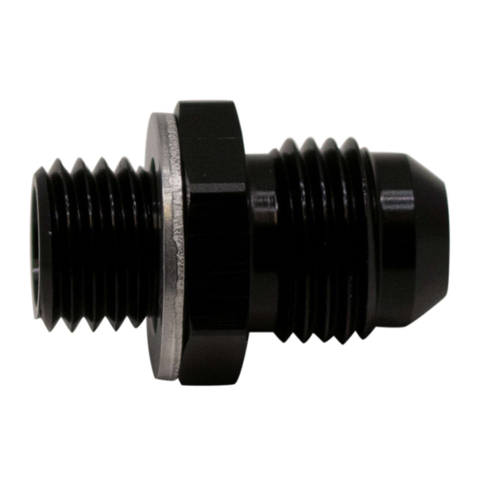 Picture of DeatschWerks 6AN Male Flare to M12 X 1-5 Male Metric Adapter Incl Washer - Anodized Matte Black