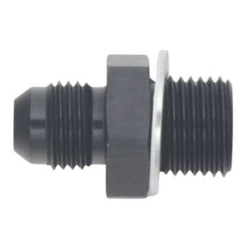 Picture of DeatschWerks 6AN Male Flare to M16 X 1-5 Male Metric Adapter Incl Washer - Anodized Matte Black