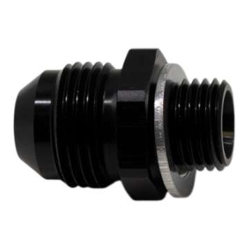 Picture of DeatschWerks 8AN Male Flare to M14 X 1-5 Male Metric Adapter Incl Washer - Anodized Matte Black