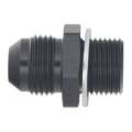 Picture of DeatschWerks 8AN Male Flare to M18 X 1-5 Male Metric Adapter Incl Washer - Anodized Matte Black