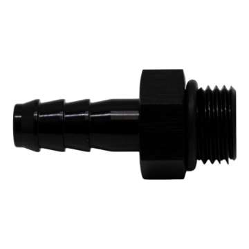 Picture of DeatschWerks 6AN ORB Male to 5-16in Male Triple Barb Fitting Incl O-Ring - Anodized Matte Black