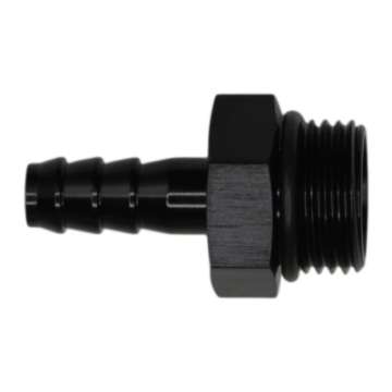 Picture of DeatschWerks 8AN ORB Male to 5-16in Male Triple Barb Fitting Incl O-Ring - Anodized Matte Black