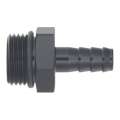 Picture of DeatschWerks 10AN ORB Male to 3-8in Male Triple Barb Fitting Incl O-Ring - Anodized Matte Black