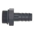 Picture of DeatschWerks 10AN ORB Male to 1-2in Male Triple Barb Fitting Incl O-Ring - Anodized Matte Black