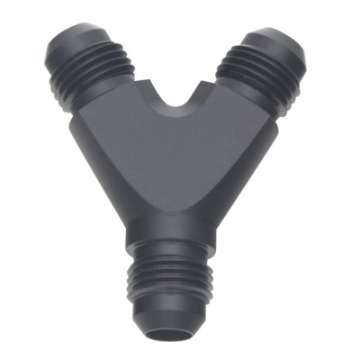 Picture of DeatschWerks 6AN Male Flare to 6AN Male Flare to 6AN Male Flare Y Fitting - Anodized Matte Black