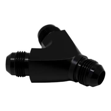 Picture of DeatschWerks 8AN Male Flare to 8AN Male Flare to 8AN Male Flare Y Fitting - Anodized Matte Black
